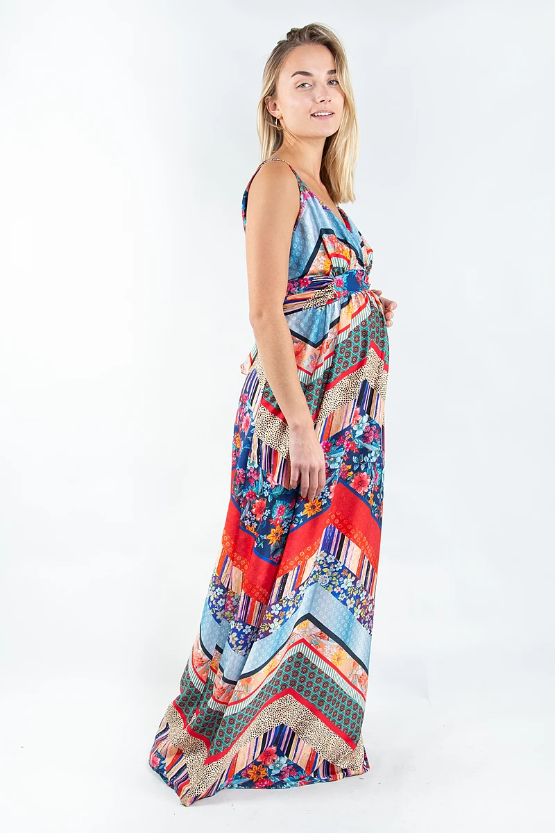 Robe Maternité Patchwork 4 Robe Maternité Patchwork – Image 2