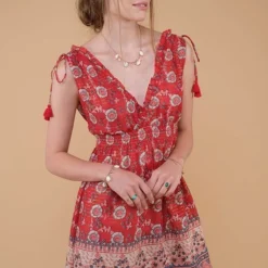 Louise Misha Robe Pluma Red Flowers -Pas Cher Vestylis Magasin large 36287 Robe Pluma Red Flowers