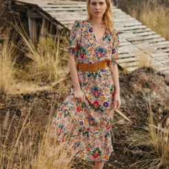 LA PETITE ETOILE Robe Romania -Pas Cher Vestylis Magasin large EZRA CAMEL ceinture P7