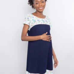 Robe Maternité De Grossesse Bettina Marine -Pas Cher Vestylis Magasin large IMG 1656