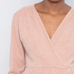 Robe Maternité De Grossesse Comfy Rose Rayures Irisées 9 Robe Maternité De Grossesse Comfy Rose Rayures Irisées -Pas Cher Vestylis Magasin large IMG 1753