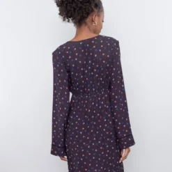 Robe Maternité De Grossesse Et D'allaitement Marine Imprimée -Pas Cher Vestylis Magasin large IMG 1800