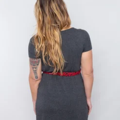 Robe Maternité De Grossesse Grise Avec Lien -Pas Cher Vestylis Magasin large IMG 2559 1