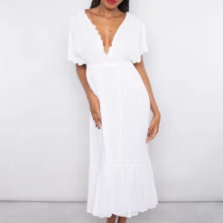 Louise Misha Robe Guzmania White Glitter