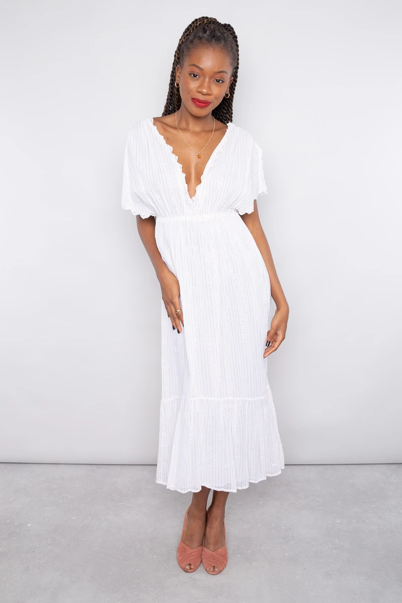 Louise Misha Robe Guzmania White Glitter 3 Louise Misha Robe Guzmania White Glitter