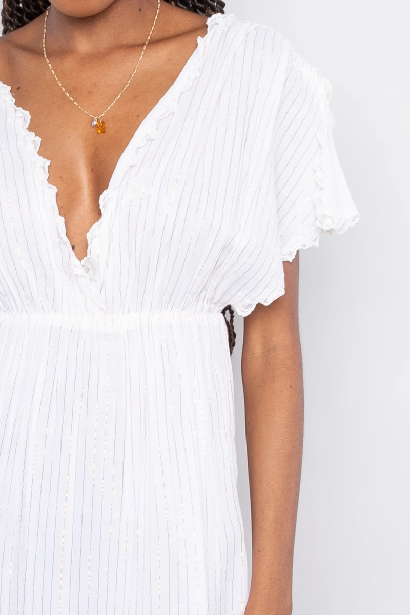 Louise Misha Robe Guzmania White Glitter 6 Louise Misha Robe Guzmania White Glitter – Image 4