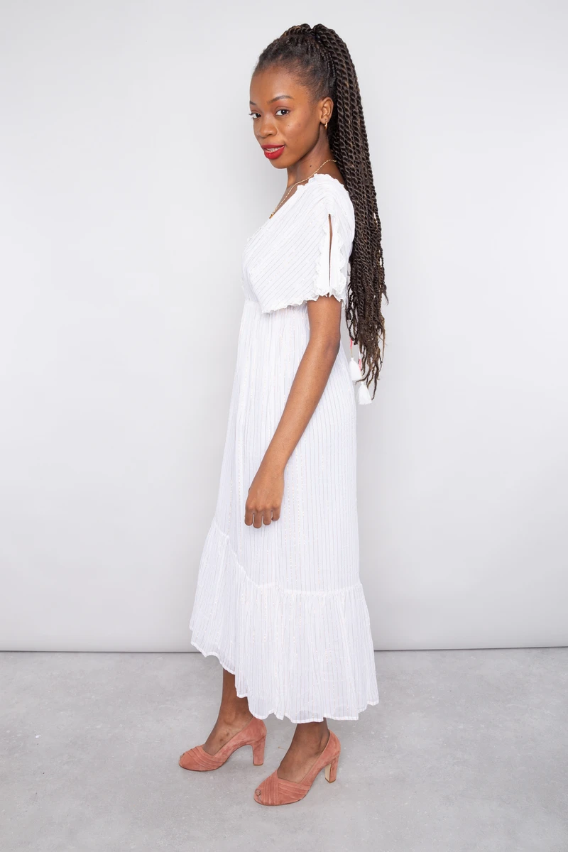 Louise Misha Robe Guzmania White Glitter 5 Louise Misha Robe Guzmania White Glitter – Image 3