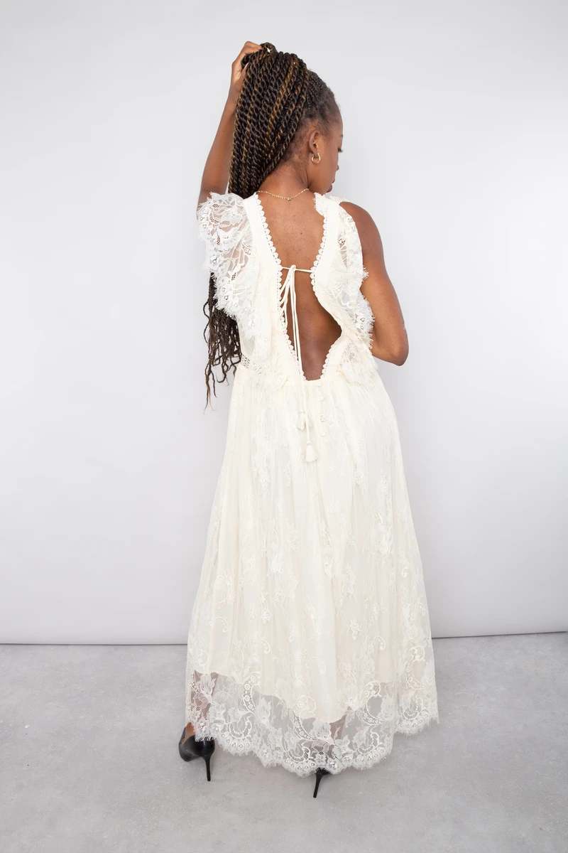 Louise Misha Robe Louise Ivory 4 Louise Misha Robe Louise Ivory – Image 2