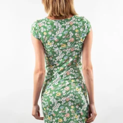 Robe De Grossesse Skinny Verte À Fleurs -Pas Cher Vestylis Magasin large IMG 6231