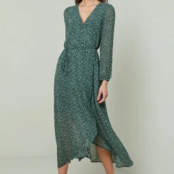 Robe Shara -Pas Cher Vestylis Magasin large MJ27570 GRIS VERT 0139