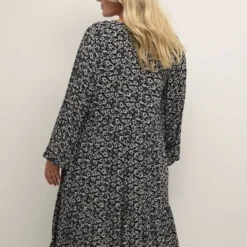 Robe Rionna -Pas Cher Vestylis Magasin large black chalk flower print kcriona dress 3