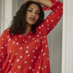 Robe Olly 14 Robe Olly -Pas Cher Vestylis Magasin large fiery red flower print kcolly dress DSDSD 4