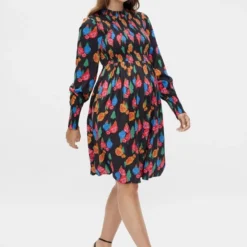 Mamalicious Robe Maternité Mlgeorgia -Pas Cher Vestylis Magasin large mama licious regularfithoejhalsmanchettermedsmockballonaermerkjole purple 1