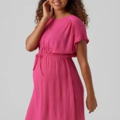 Robe Maternité Menny -Pas Cher Vestylis Magasin large mama licious regularfito halskortkjole lyseroed