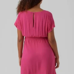 Robe Maternité Menny -Pas Cher Vestylis Magasin large mama licious regularfito halskortkjole lyseroed 1