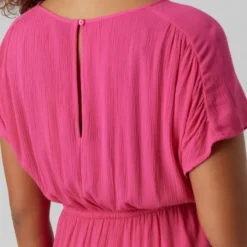 Robe Maternité Menny -Pas Cher Vestylis Magasin large mama licious regularfito halskortkjole lyseroed 3