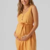 Mamalicious Robe Maternité Et Allaitement Mlevi 2 Mamalicious Robe Maternité Et Allaitement Mlevi -Pas Cher Vestylis Magasin large mama licious regularfitu halskortkjole orange