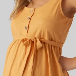 Mamalicious Robe Maternité Et Allaitement Mlevi -Pas Cher Vestylis Magasin large mama licious regularfitu halskortkjole orange 3