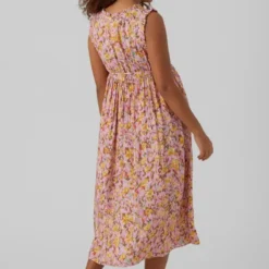 Mamalicious Robe Maternité Lexie -Pas Cher Vestylis Magasin large mama licious regularfitv halsmidikjole gul 1