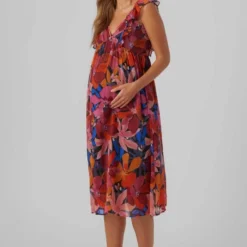 Mamalicious Robe Maternité Aprilia -Pas Cher Vestylis Magasin large mama licious regularfitv halsmidikjole lilla XidKfJ