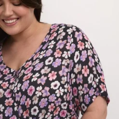 Robe Tiri 12 Robe Tiri -Pas Cher Vestylis Magasin large orange lupine flower print kctiri dresszfzrfz 7