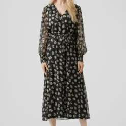 Vero Moda Robe Pica -Pas Cher Vestylis Magasin large veromoda langkjole sort 2